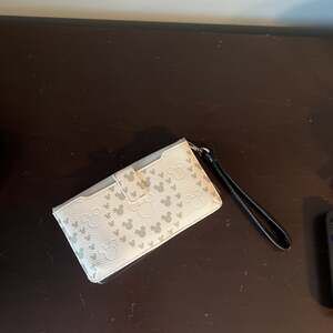 Mickey Mouse Icon Logo White Wallet Bag